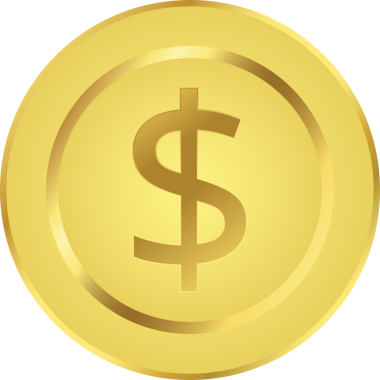 Dolar İşaretli Parlak Altın Para Servet, Para, Finans ve Ekonomik İllüzyon Şeffaf Arkaplanda İzole Edildi