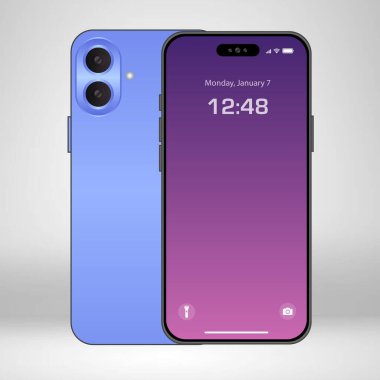 Akıllı telefon modelleme vektör çizimi.