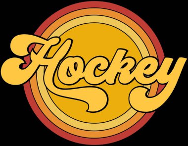 Hokey aşığı retro stili Vintage Design