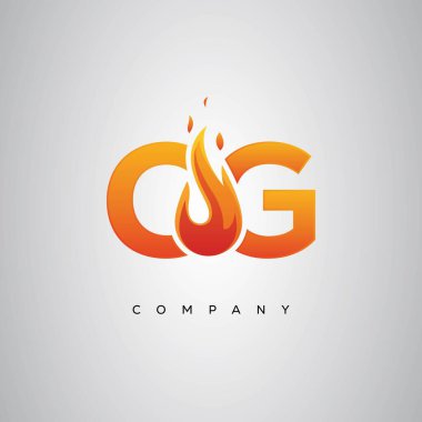 OG Yaratıcı Ateş Harfi Logosu Tasarımı