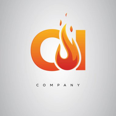 OI Yaratıcı Ateş Harfi Logosu Tasarımı