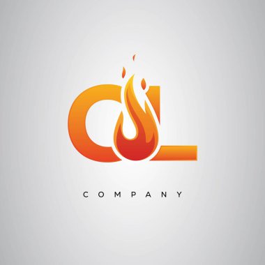 OL Yaratıcı Ateş Harfi Logosu Tasarımı