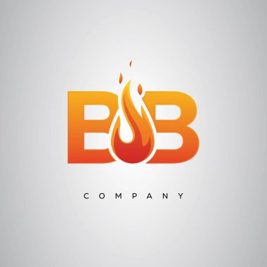 BB Yaratıcı Ateş Harfi Logosu Tasarımı
