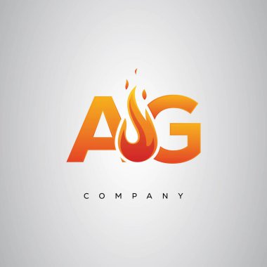 AG Yaratıcı Ateş Harfi Logosu Tasarımı