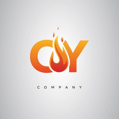 OY Yaratıcı Ateş Harfi Logosu Tasarımı