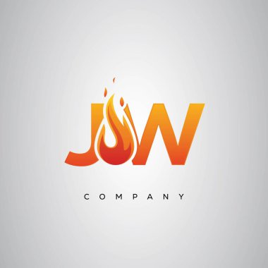 JW Yaratıcı Ateş Harfi Logosu Tasarımı