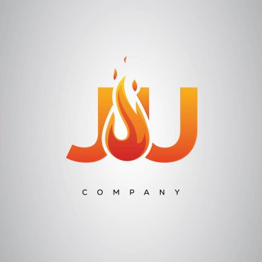 JU Yaratıcı Ateş Harfi Logosu Tasarımı