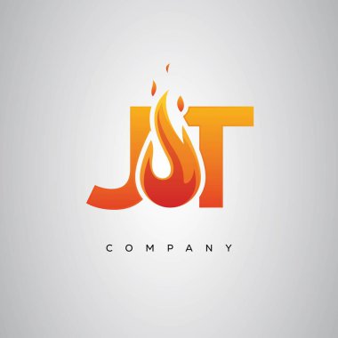 JT Yaratıcı Ateş Harfi Logosu Tasarımı
