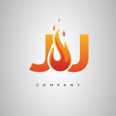 JJ Yaratıcı Ateş Harfi Logosu Tasarımı