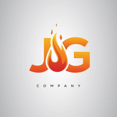 JG Yaratıcı Ateş Harfi Logosu Tasarımı