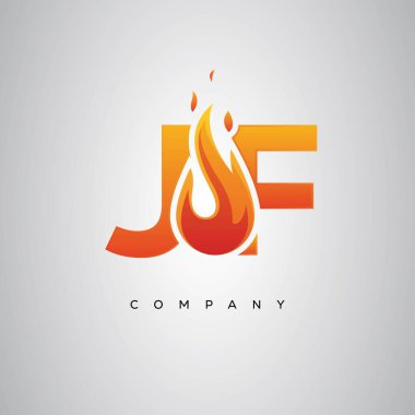 JF Yaratıcı Ateş Harfi Logosu Tasarımı