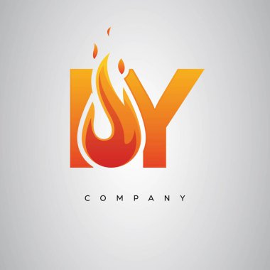 IY Yaratıcı Ateş Harfi Logosu Tasarımı