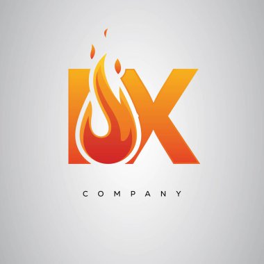 IX Yaratıcı Ateş Harfi Logosu Tasarımı