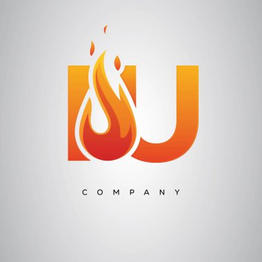 IU Yaratıcı Ateş Harfleri Logosu Tasarımı