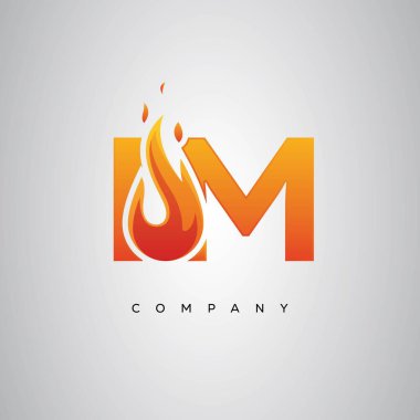 IM Yaratıcı Ateş Harfi Logosu Tasarımı