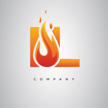 IL Yaratıcı Ateş Harfi Logosu Tasarımı