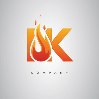 IK Yaratıcı Ateş Harfi Logosu Tasarımı