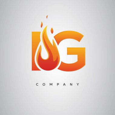 IG Yaratıcı Ateş Harfi Logosu Tasarımı