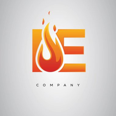 IE Yaratıcı Ateş Harfi Logosu Tasarımı