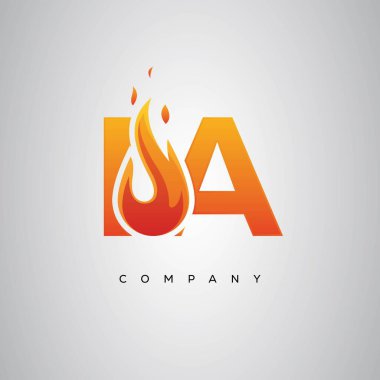 IA Yaratıcı Ateş Harfi Logosu Tasarımı
