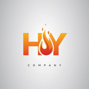 HY Yaratıcı Ateş Harfi Logosu Tasarımı