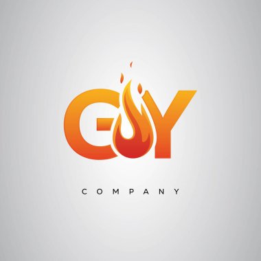 GY Yaratıcı Ateş Harfi Logosu Tasarımı