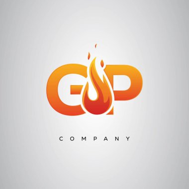 GP Yaratıcı Ateş Harfi Logosu Tasarımı