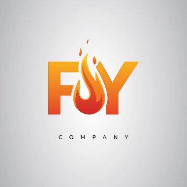 FY Yaratıcı Ateş Harfi Logosu Tasarımı