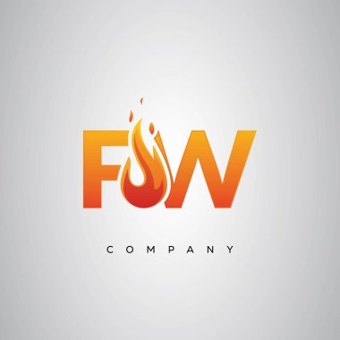 FW Yaratıcı Ateş Harfi Logosu Tasarımı