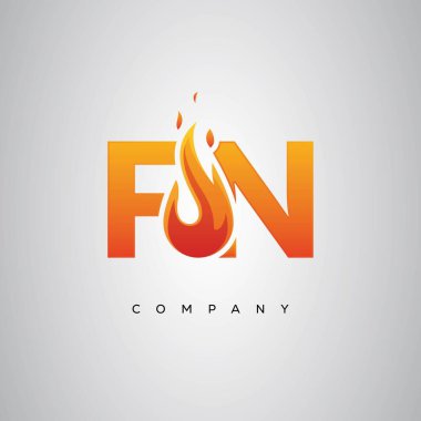 FN Yaratıcı Ateş Harfi Logosu Tasarımı