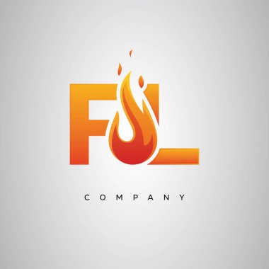 FL Yaratıcı Ateş Harfi Logosu Tasarımı