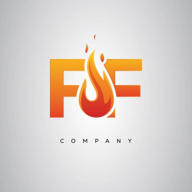 FF Yaratıcı Ateş Harfi Logosu Tasarımı