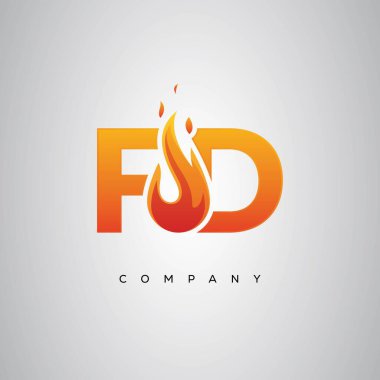 FD Yaratıcı Yangın Mektup Logosu Tasarımı