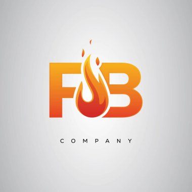 FB Yaratıcı Ateş Harfi Logosu Tasarımı