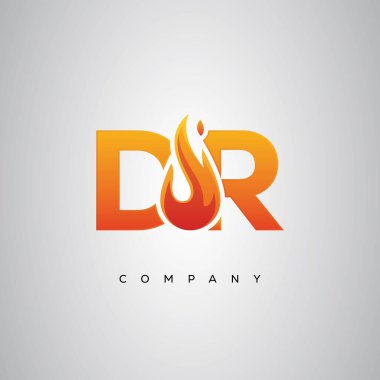 DR Yaratıcı Yangın Harfi Logosu Tasarımı