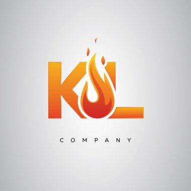 KL Yaratıcı Ateş Harfi Logosu Tasarımı