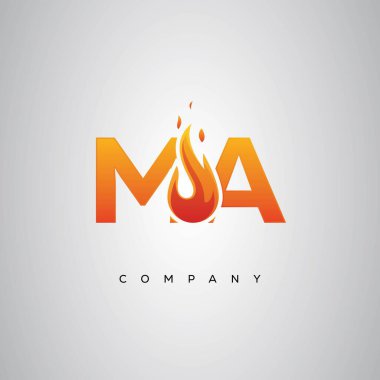 MA Yaratıcı Ateş Harfi Logosu Tasarımı