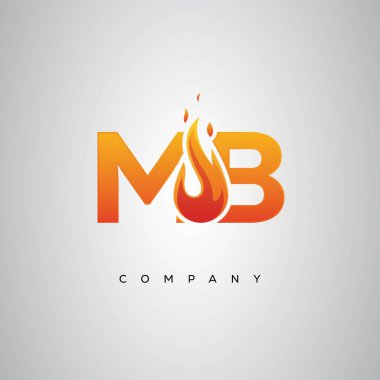 MB Yaratıcı Ateş Harfi Logosu Tasarımı