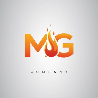 MG Yaratıcı Ateş Harfi Logosu Tasarımı