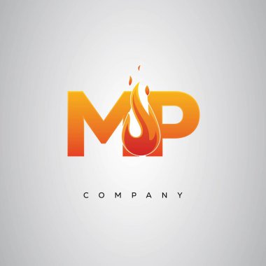 MP Yaratıcı Ateş Harfi Logosu Tasarımı