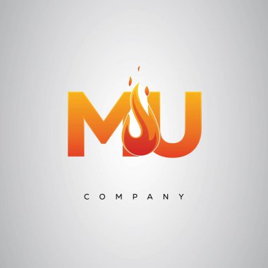 MU Yaratıcı Ateş Harfi Logosu Tasarımı