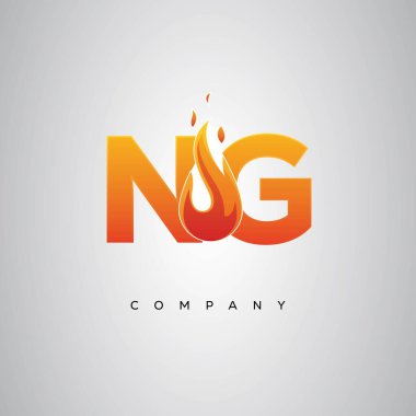 NG Yaratıcı Ateş Harfi Logosu Tasarımı