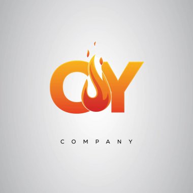 CY Yaratıcı Ateş Harfi Logosu Tasarımı