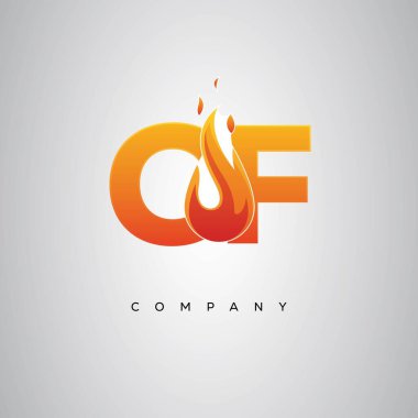 CF Yaratıcı Ateş Harfi Logosu Tasarımı