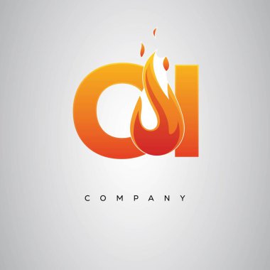 CI Yaratıcı Ateş Harfi Logosu Tasarımı