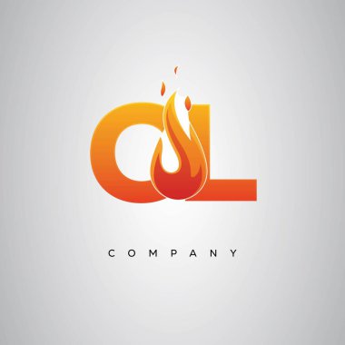 CL Yaratıcı Ateş Harfi Logosu Tasarımı