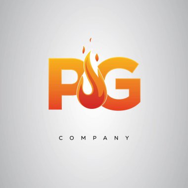 PG Yaratıcı Ateş Harfi Logosu Tasarımı
