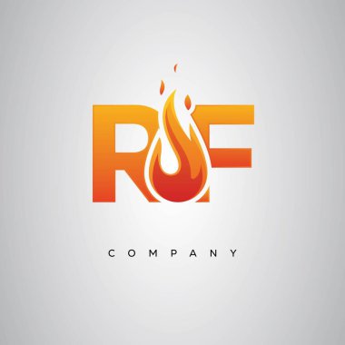 RF Yaratıcı Ateş Harfi Logosu Tasarımı