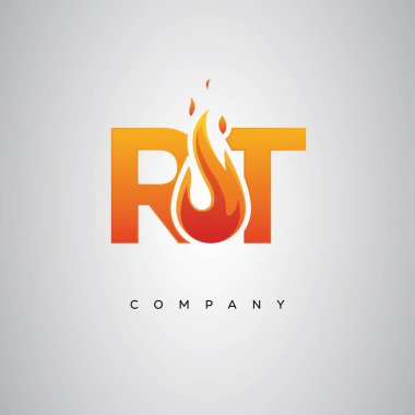 RT Yaratıcı Ateş Harfi Logosu Tasarımı
