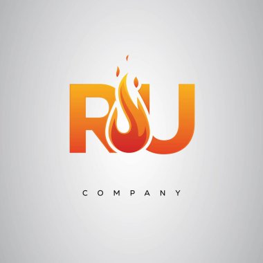 RU Yaratıcı Ateş Harfleri Logosu Tasarımı